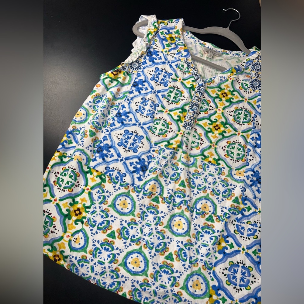 Linen Blend By Hester & Orchard Sleeveless Blouse Size Small EUC